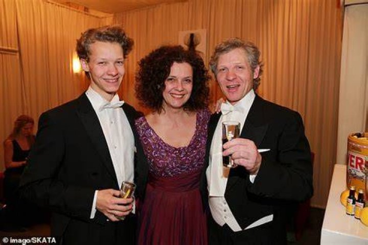 Parents: Speaking to Austrian website news.at, he said of his childhood: 'It was a huge gift… You come into contact with many people, learn a lot, see a lot of the world and become well educated.' He is pictured with his parents in February 2014